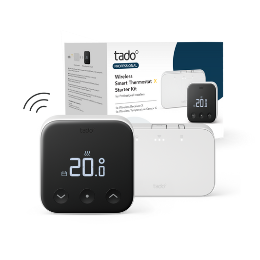 Tado PRO Wireless Smart Thermostat X - Starter Kit (TC) [incl. Programmer with Hot Water Control and OpenTherm]